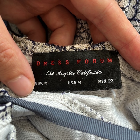 Blue Lacey bodycon Dress - Picture 3 of 3